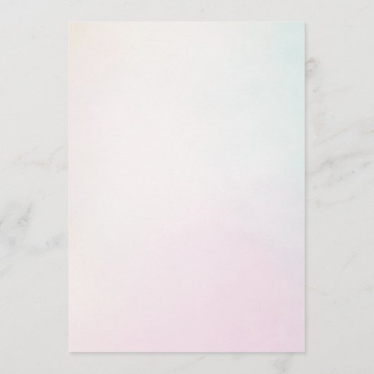 Custom Rainbow Fairy Ombre Boho Arch Baby Shower Einladung (Rückseite)