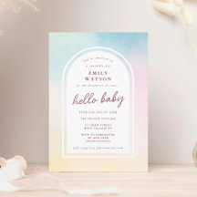 Custom Rainbow Fairy Ombre Boho Arch Baby Shower