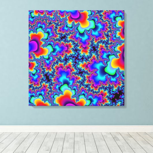 Custom Rainbow Fraktal Leinwand Art (Insitu (Holzboden))