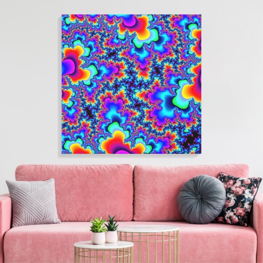 Custom Rainbow Fraktal Leinwand Art (Insitu (Wohnzimmer))
