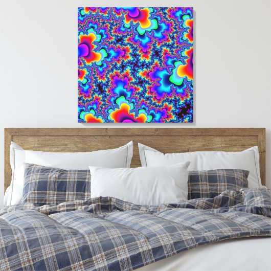 Custom Rainbow Fraktal Leinwand Art (Insitu (Schlafzimmer))