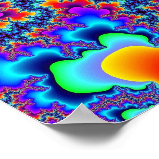 Custom Rainbow Fraktal Poster (Ecke)