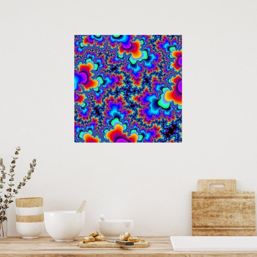 Custom Rainbow Fraktal Poster (Küche)