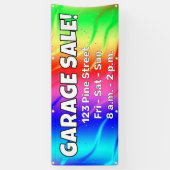 Custom Rainbow GARAGE Verkauf! Banner (Vertikal)