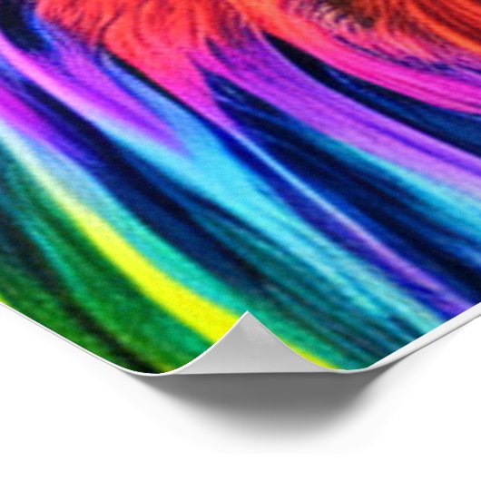 Custom Rainbow Lion Poster, Personalisiert Rage Gi Poster (Ecke)