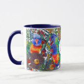 Custom Rainbow Lorikeet Botanischer Garten Tasse (Links)