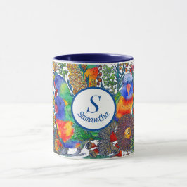 Custom Rainbow Lorikeet Botanischer Garten Tasse