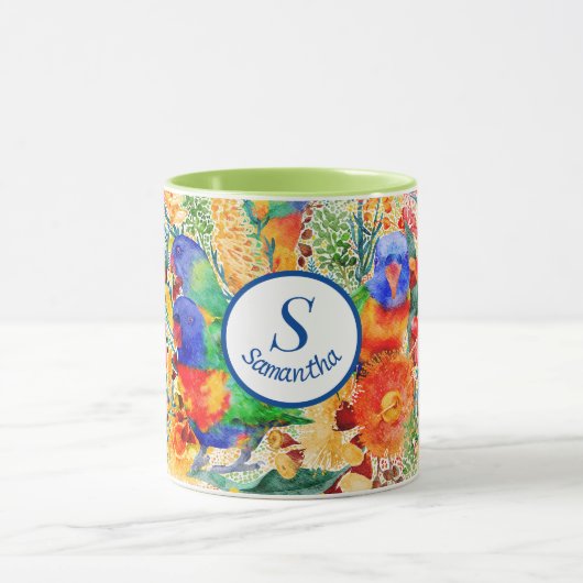 Custom Rainbow Lorikeet Garden Tasse (Zentrum)