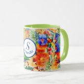 Custom Rainbow Lorikeet Garden Tasse (VorderseiteRechts)