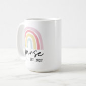 Custom Rainbow Nurse Graduation Mug Gift for Her Kaffeetasse (Vorderseite Links)