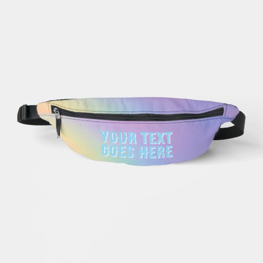 Custom Rainbow Pastel Fanny Pack Erstellen Sie Ihr Bauchtasche (Vorderseite)
