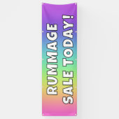 Custom Rainbow Rummage Sale Banner (Vertikal)