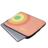 Custom Rainbow Target Laptop Bag - grün, peach Laptopschutzhülle (Vorne Knopf)