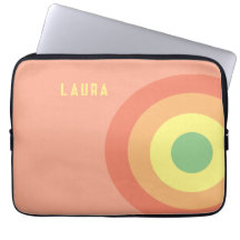 Custom Rainbow Target Laptop Bag - grün, peach