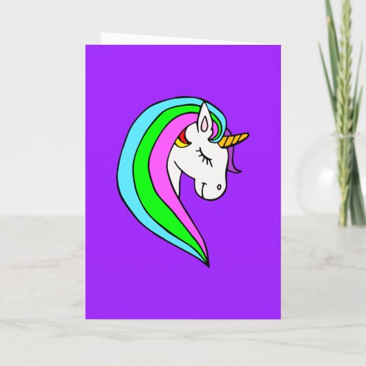 Custom Rainbow Unicorn Einladung (Rückseite)
