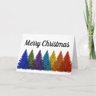 CUSTOM Rainbow Weihnachtskarte Feiertagskarte