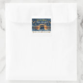 Custom Ramadan Mubarak Card – Personalized Arabic Quadratischer Aufkleber (Tasche)