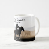 Custom Ranch Cowboy Horse Big Sky Tasse (VorderseiteRechts)