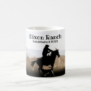 Custom Ranch Cowboy Horse etablierte Coffee Tasse