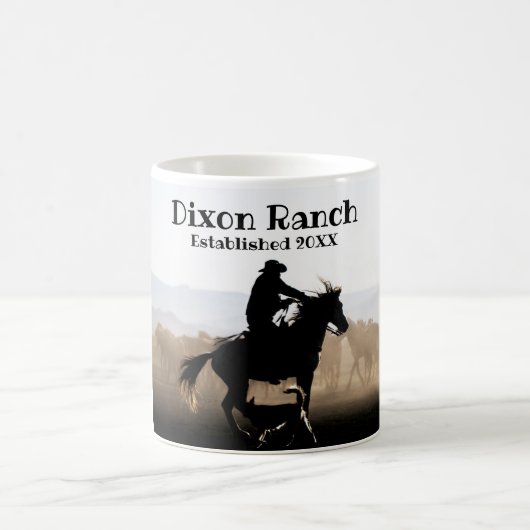 Custom Ranch Cowboy Horse etablierte Coffee Tasse (Mittel)