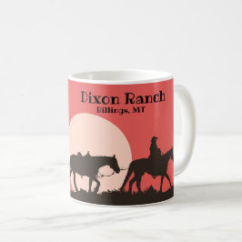 Custom Ranch Cowboy Horse Western Sky Kaffee Tasse