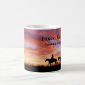 Custom Ranch Cowboy Horse Western Sky Kaffee Tasse (Mittel)