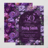 Custom Ranunculus Aesthetic 15Th Birthday Party Einladung (Vorne/Hinten)