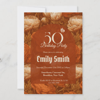 Custom Ranunculus Aesthetic Garden Birthday Party Einladung