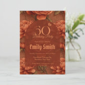 Custom Ranunculus Aesthetic Summer Party Einladung (Stehend Vorderseite)