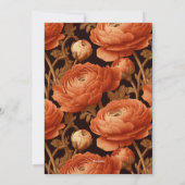 Custom Ranunculus Charm Beach Party Einladung (Rückseite)