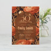 Custom Ranunculus Charm Beach Party Einladung (Stehend Vorderseite)