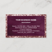 Custom Raspberry Birthday Cake Konditorei Koch Bäc Visitenkarte (Rückseite)