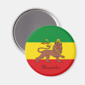 Custom Rastafarian Flag Äthiopia Löwe von Judah Magnet (Vorderseite/Rückseite)