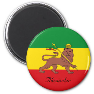 Custom Rastafarian Flag Äthiopia Löwe von Judah Magnet