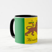 Custom Rastafarian Flag Äthiopia Löwe von Judah Tasse (Vorderseite Links)