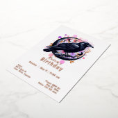 Custom Raven Birthday Folieneinladung (Gedreht)