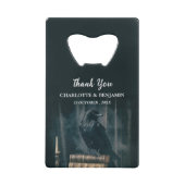 Custom Raven Halloween-Gastgeschenk Hochzeit Geldbeutel Flaschenöffner (Vorderseite)