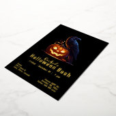 Custom Raven Halloween Jack-o-Laterne Folieneinladung (Gedreht)
