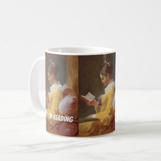 Custom Reading Mug – Shh I'm Reading Kaffeetasse (Vorderseite Links)