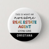 Custom Real Anwesen Agent Funny Phantastisch Realt Button (Vorderseite)
