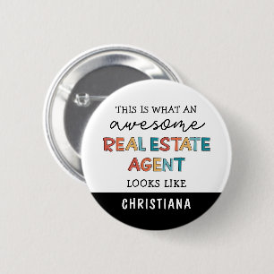 Custom Real Anwesen Agent Funny Phantastisch Realt Button