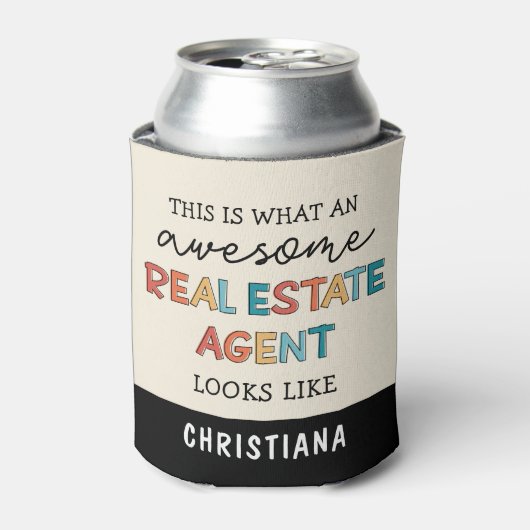Custom Real Anwesen Agent Funny Phantastisch Realt Dosenkühler (Kanne Vorderseite)