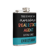 Custom Real Anwesen Agent Funny Phantastisch Realt Flachmann (Rechts)