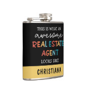 Custom Real Anwesen Agent Funny Phantastisch Realt Flachmann (Rechts)