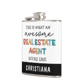 Custom Real Anwesen Agent Funny Phantastisch Realt Flachmann (Links)