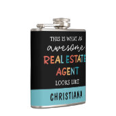 Custom Real Anwesen Agent Funny Phantastisch Realt Flachmann (Rechts)