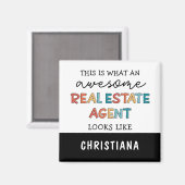 Custom Real Anwesen Agent Funny Phantastisch Realt Magnet (Vorderseite/Rückseite)