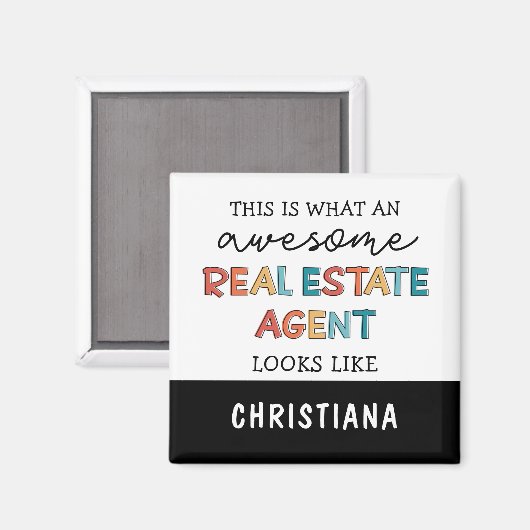 Custom Real Anwesen Agent Funny Phantastisch Realt Magnet (Vorderseite/Rückseite)