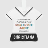 Custom Real Anwesen Agent Funny Phantastisch Realt Ornament (Rückseite)