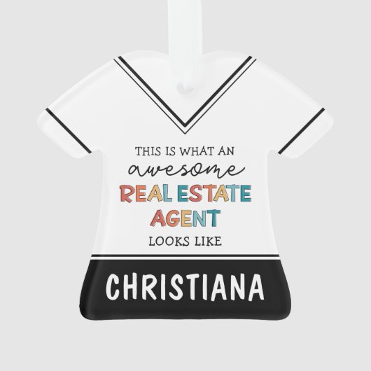 Custom Real Anwesen Agent Funny Phantastisch Realt Ornament (Rückseite)